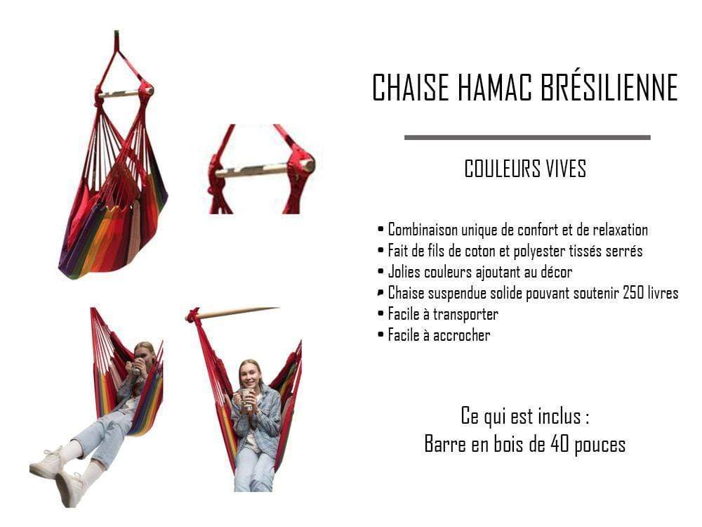 Hamac Univers Ensembles Hamac avec Support Chaise hamac brésilienne suspendue + Support Universel