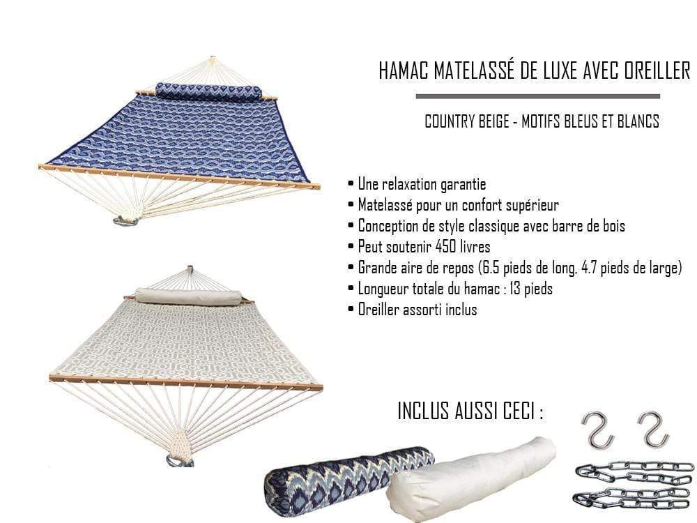 Hamac Univers Ensembles Hamac avec Support Hamac matelassé de luxe avec oreiller + Support de 15 pieds